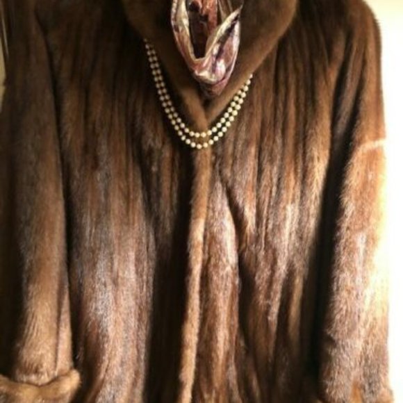 Full Length Demi Buff Mink Directional Coat - Picture 6 of 6